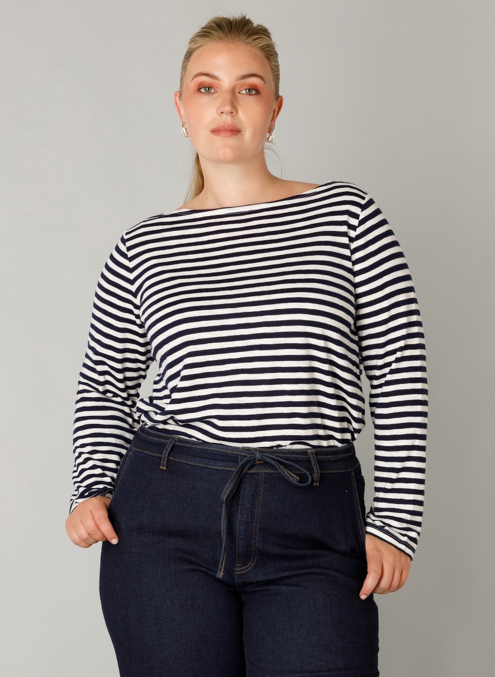 Große Größen Jerseyhemd Fern, Damen, grau, Größe: 46, Polyester, Happy Size DE Women von Yest Curve