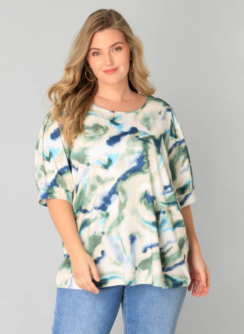 Große Größen Jerseyhemd Hanne Essential, Damen, türkis, Größe: 48, Happy Size DE Women von Yest Curve