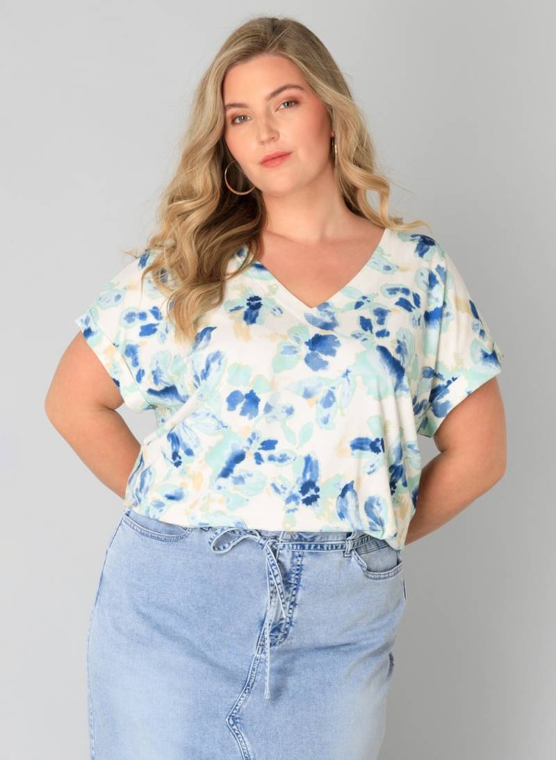 Große Größen Jerseyhemd Helin Essential, Damen, weiß, Größe: 52, Happy Size DE Women von Yest Curve