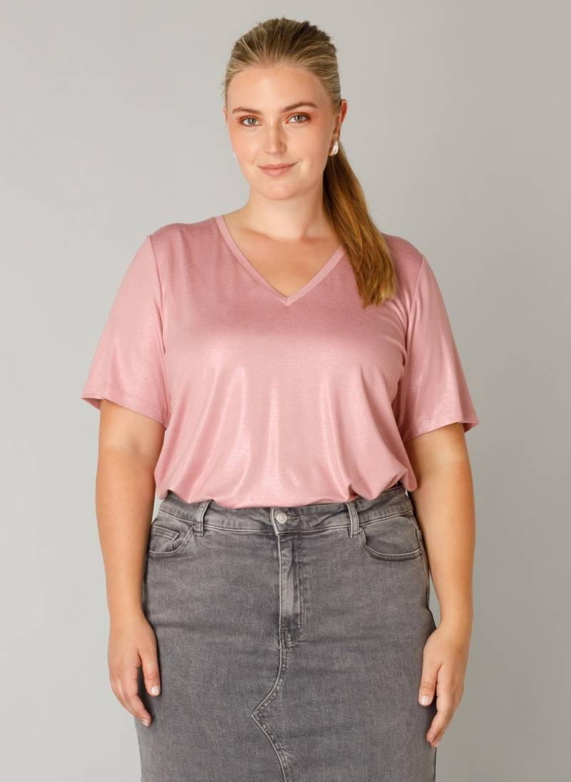 Große Größen Jerseyhemd Hinte Essential, Damen, rosa, Größe: 46, Viskose, Happy Size DE Women von Yest Curve