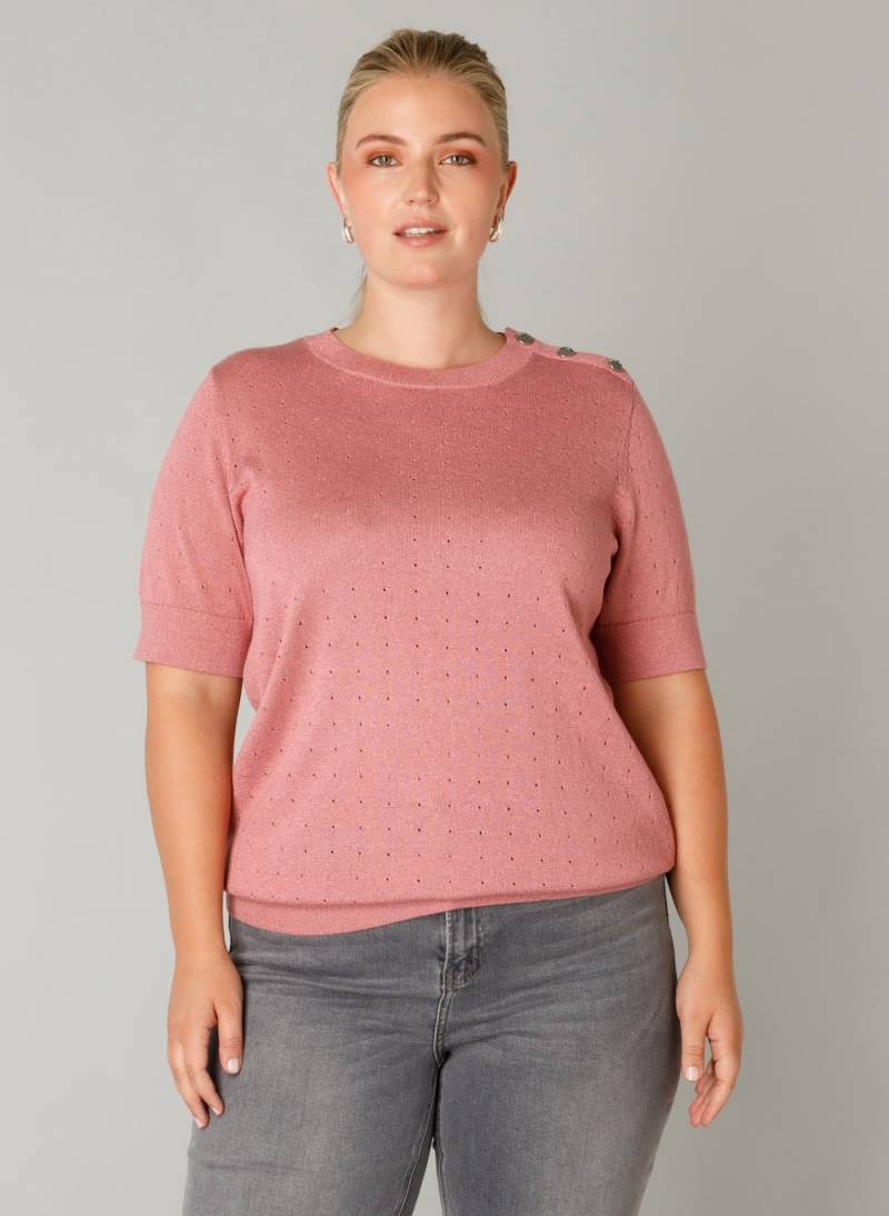 Große Größen Jumper Floortje, Damen, rosa, Größe: 44, Viskose/Nylon, Happy Size DE Women von Yest Curve