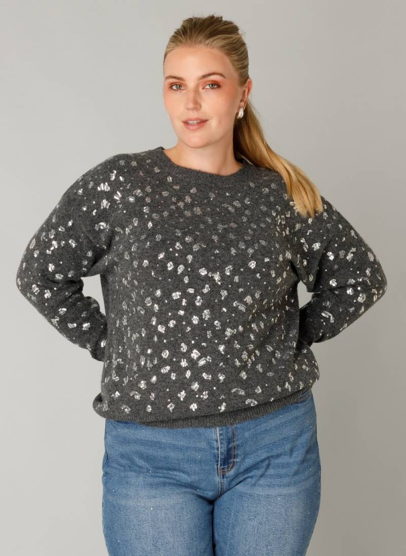 Große Größen Jumper Franny, Damen, braun, Größe: 46, Polyester/Nylon, Happy Size DE Women von Yest Curve