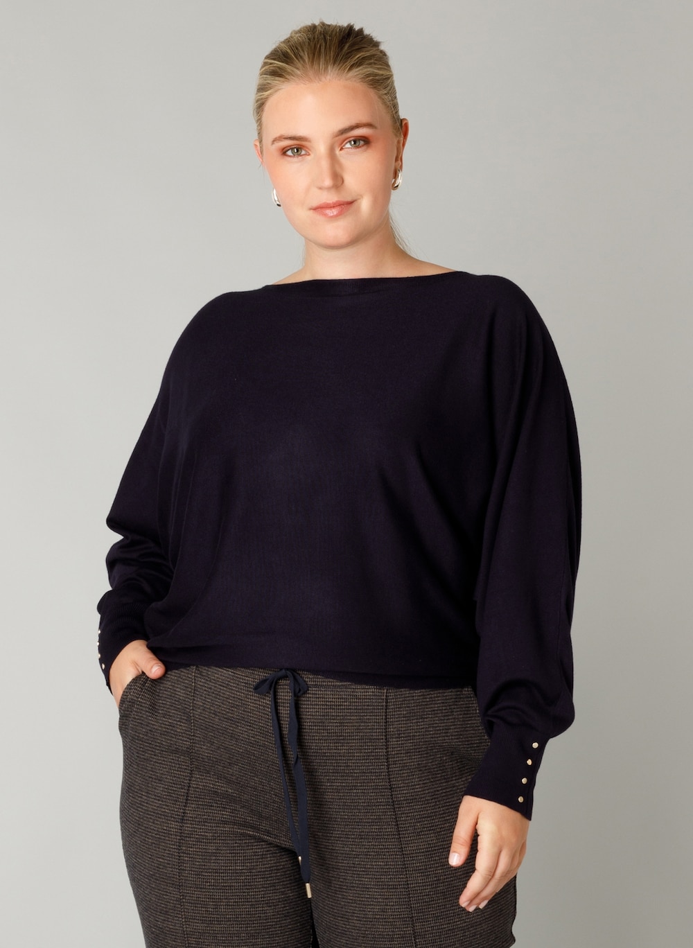 Große Größen Jumper Roel Essential, Damen, grau, Größe: 48, Viskose/Nylon, Happy Size DE Women von Yest Curve