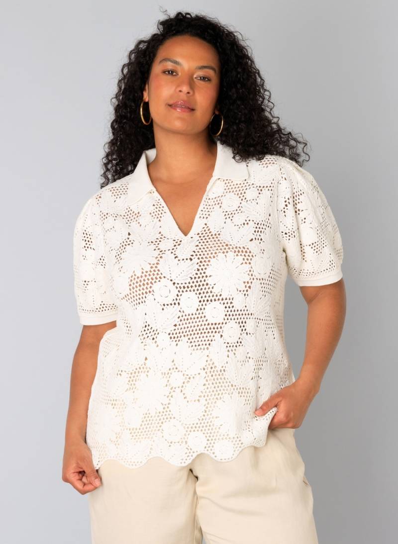 Große Größen Jumper Ulani, Damen, weiß, Größe: 44, Baumwolle, Happy Size DE Women von Yest Curve