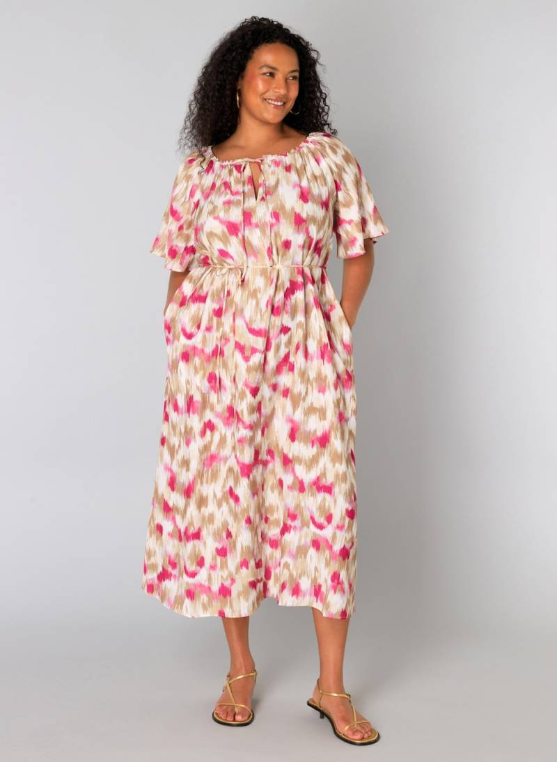 Große Größen Maxikleid Ula, Damen, rosa, Größe: 44, Viskose/Nylon, Happy Size DE Women von Yest Curve