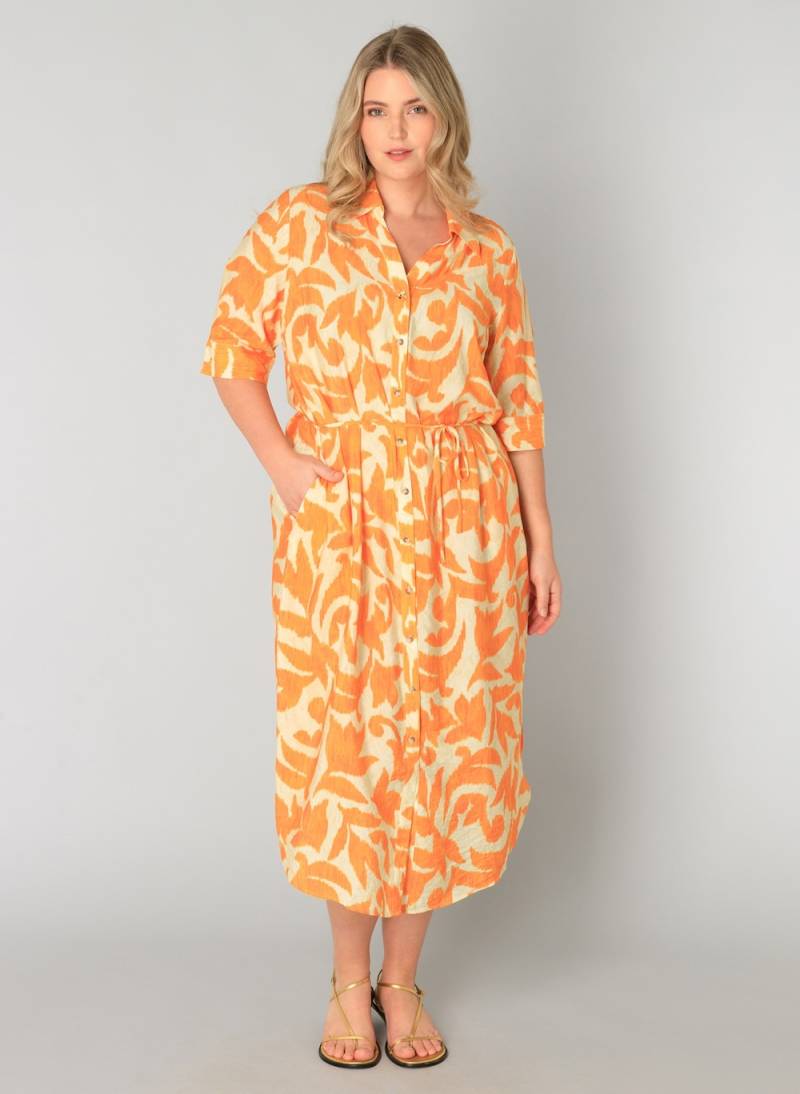 Große Größen Maxikleid Wanishka, Damen, orange, Größe: 46, Viskose/Nylon, Happy Size DE Women von Yest Curve