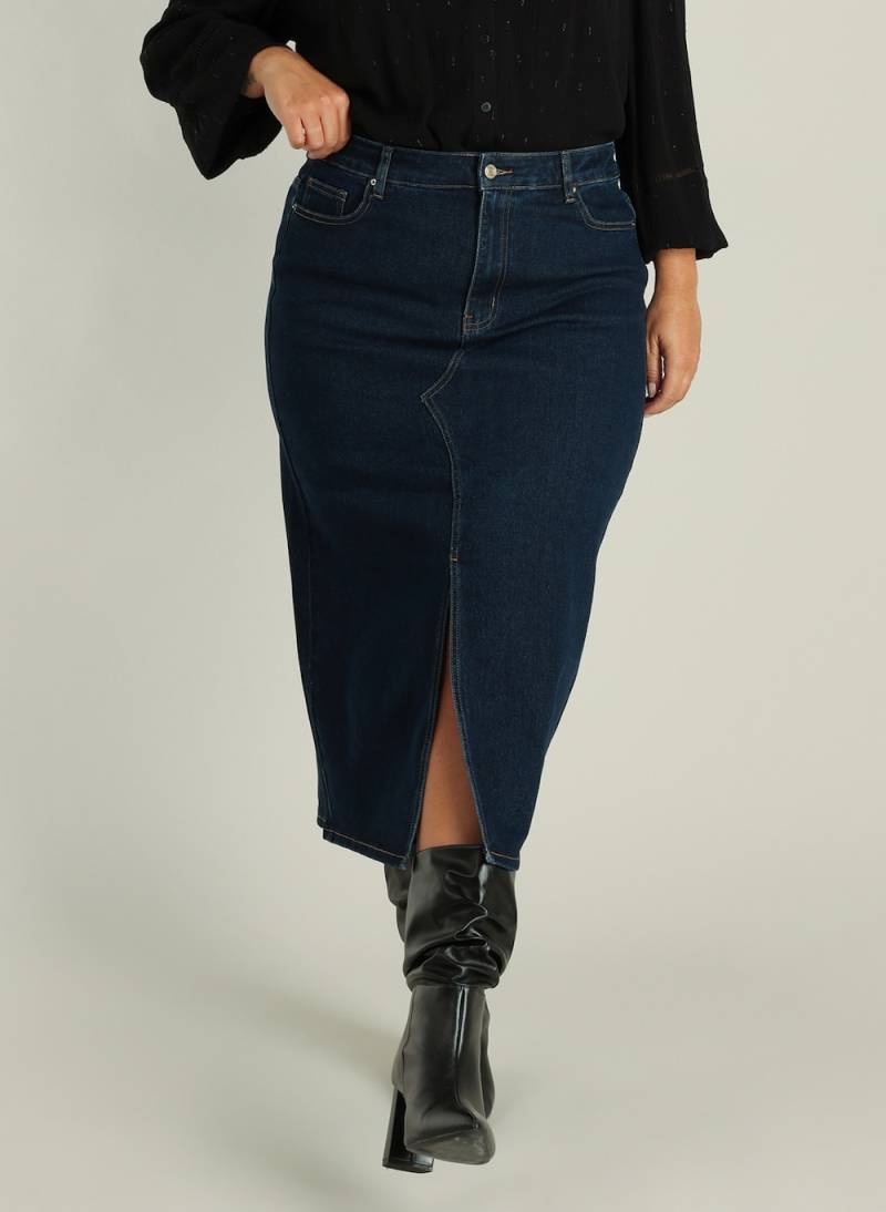 Große Größen Rock Faith, Damen, grau, Größe: 48, Baumwolle/Polyester, Happy Size DE Women von Yest Curve