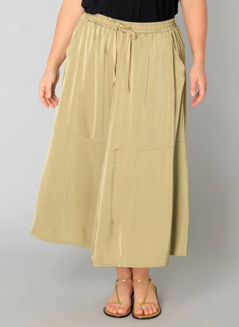 Große Größen Rock Welmoed, Damen, grau, Größe: 48, Polyester, Happy Size DE Women von Yest Curve