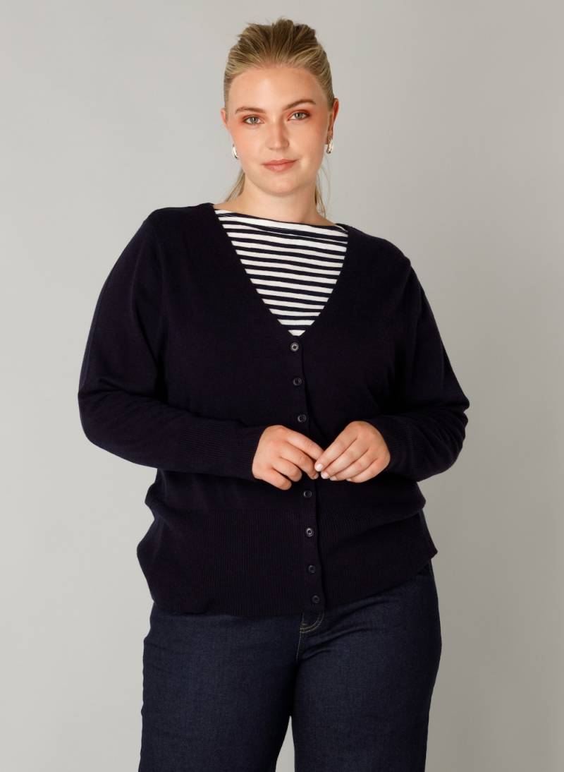 Große Größen Strickjacke Frieda, Damen, grau, Größe: 54, Polyester/Nylon, Happy Size DE Women von Yest Curve