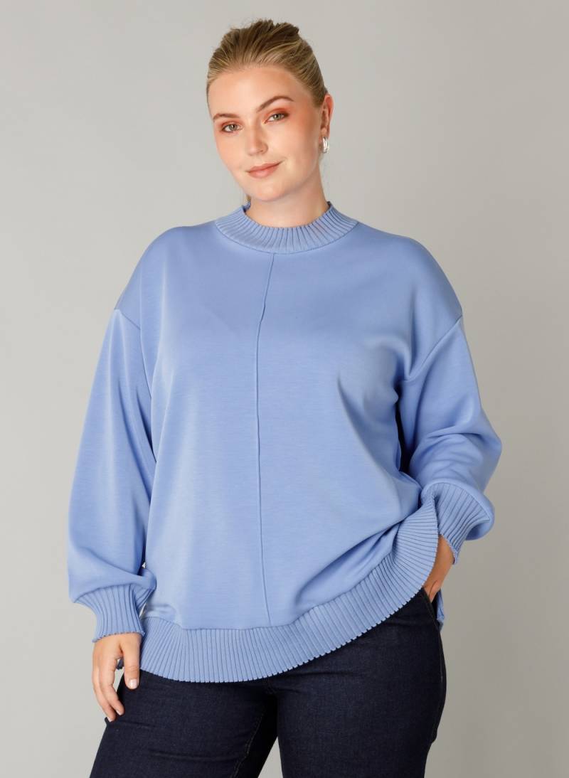 Große Größen Sweatshirt Romeysa Essential, Damen, blau, Größe: 46, Polyester/Synthetische Fasern, Happy Size DE Women von Yest Curve