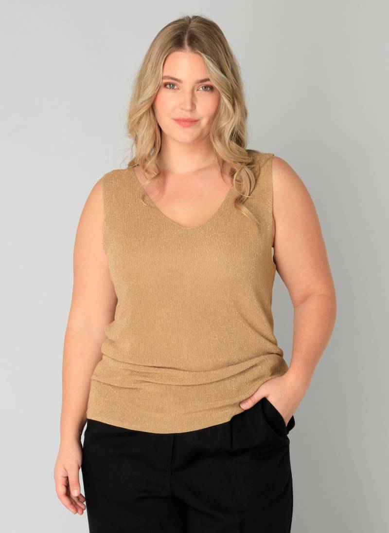 Große Größen Top Wenke, Damen, grau, Größe: 44, Viskose, Happy Size DE Women von Yest Curve