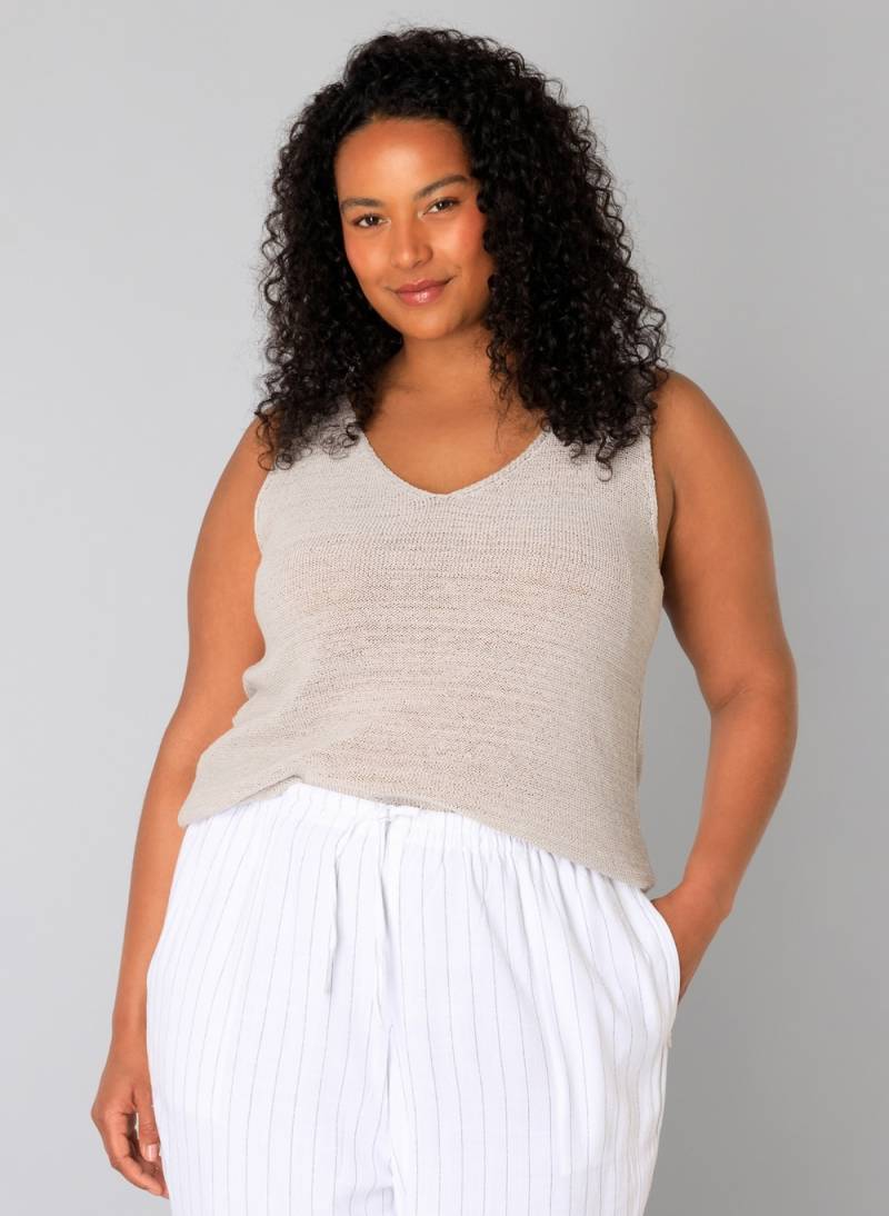 Große Größen Top Wenke Essential, Damen, grau, Größe: 46, Polyester/Baumwolle, Happy Size DE Women von Yest Curve