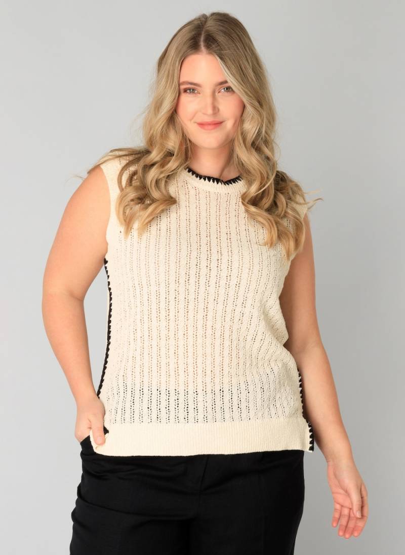 Große Größen Top Wisal, Damen, weiß, Größe: 50, Baumwolle, Happy Size DE Women von Yest Curve