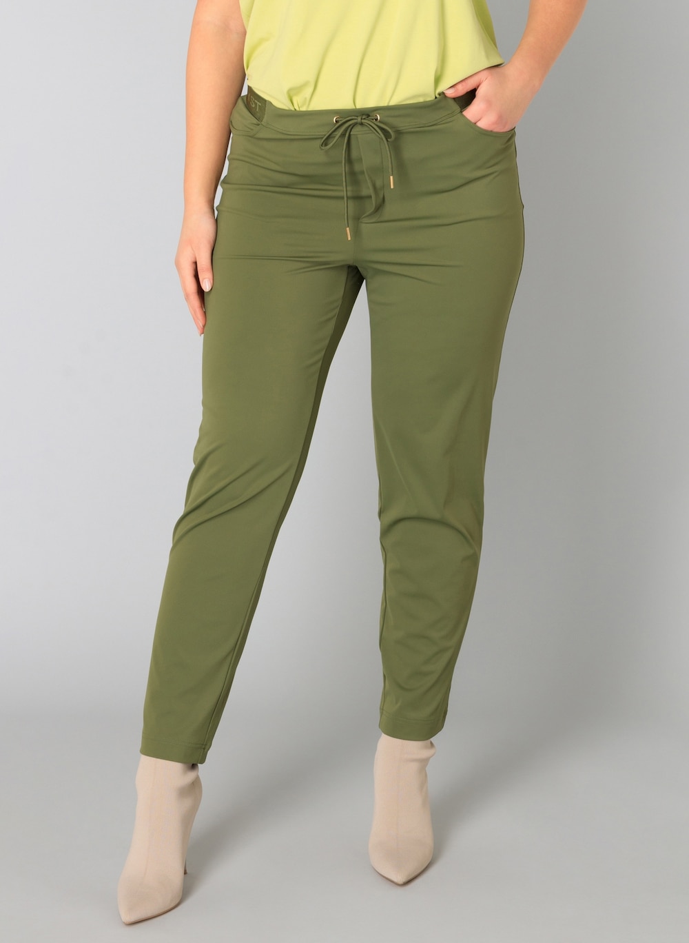 Große Größen Tregging Veerle Essential, Damen, grün, Größe: 52, Synthetische Fasern/Elasthan, Happy Size DE Women von Yest Curve