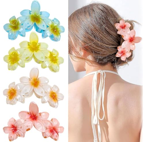 4 Stück Blumen Haarspangen,Haarspangen Damen,Haarklammern für Frauen,Dekorative Haarschmuck,Haarspiralen Clip von Yestree