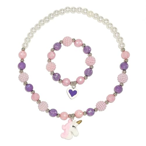 Kinder Halskette und Armband Set, bunte Schmuck Set für kleine Mädchen, tolle Modeschmuck und Geschenk Wahl für Kinder Kinder Halskette und Armband Set, bunte Schmuck Set für kleine Mädchen, tolle Modeschmuck und Geschenk Wahl für Kinder von Yestree