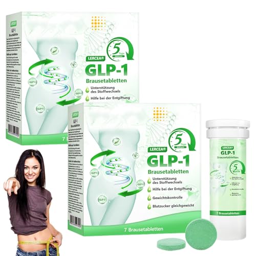 LERCEA GLP-1 Brausetabletten, Professional GLP-1 Abnehmbrausetabletten, LERCEA Brausetabletten, GLP-1-Nahrungsergänzungsmittel, Natürliche pflanzlichen Extrakten, für Frauen und Männer (2 Stück) von Yestree