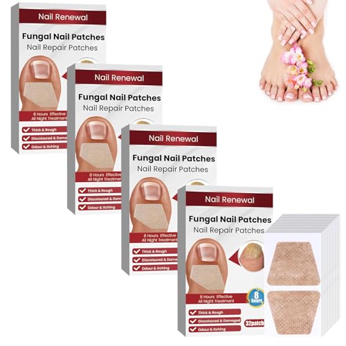 Nāgělpīlz-Pflaster, Mehrzweck Zehennagel Pads, Mehrzweck-Zehennagelreparatur-Pads, Pilz-Nagel-Patches, Zehennagel Korrektur Patch, für Beschädigte Nägel und Erscheinungsbild Verfärbter Nägel (4 Stück) von Yestree