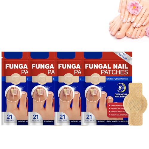 Pilz-Nagel-Patches, Mehrzweck Zehennagel Pads, Nagelgraben Reparaturpflaster, Zehennagel Korrektur Patch, für Beschädigte Nägel und Erscheinungsbild Verfärbter Nägel (4 Stück) von Yestree