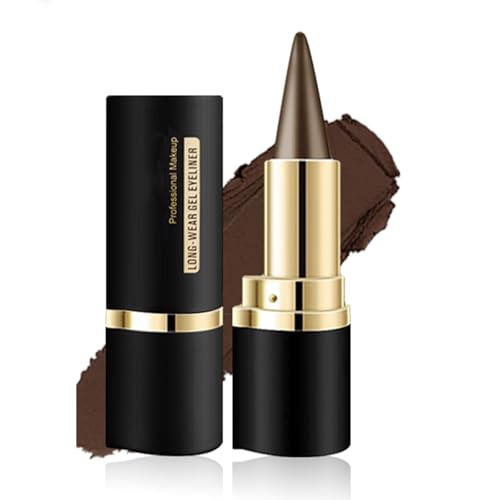 Braun Gel-Eyeliner, Braun Eyeliner Wasserfest Stift Wischfester Schnell trocknender Für Frauen Augen Make-up von Yeuxtty