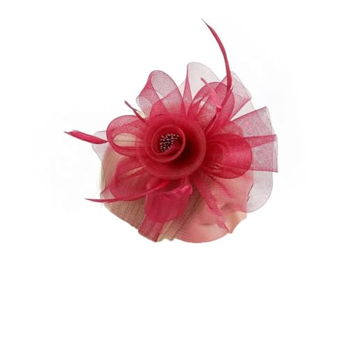 Braut-Fascinator, Hüte, Federn, Netz, Haarschmuck, Teeparty, Stirnband für Damen von Yeuyyben