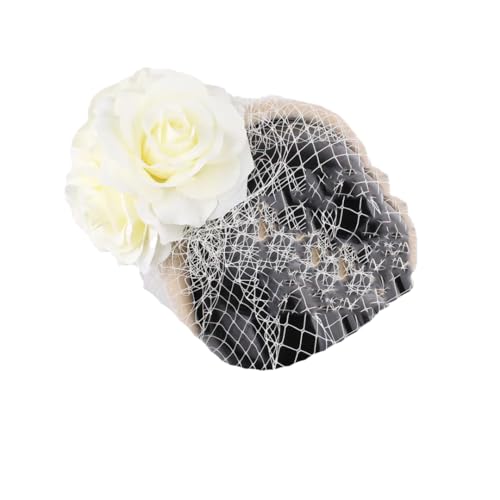 Eleganter Fascinator, Haarreif, Teeparty-Hüte für Frauen, Hochzeitsschleier, Blume, Fascinator, Haarschmuck, Prinzessinnen-Haarband von Yeuyyben