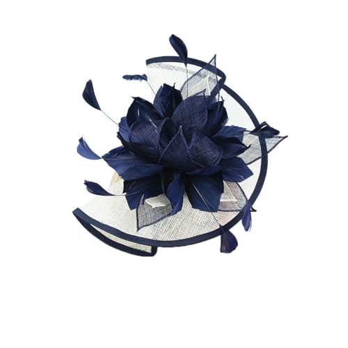 Fascinator für Damen, mit Federn, Blume, Party, Fotografie, Haar-Accessoire von Yeuyyben