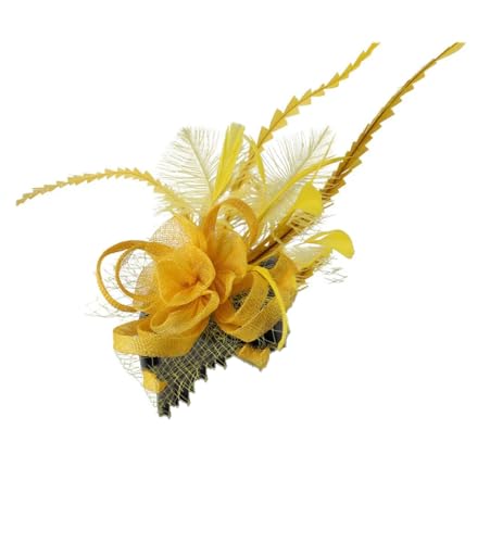 Haarreif für Damen, Teeparty, Hochzeit, Cocktail, Blumenfedern, Haarspange von Yeuyyben