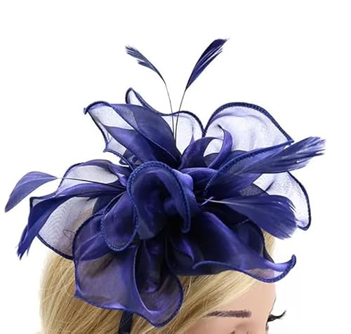 Mädchen-Blumen-Netz-Stirnband, Hochzeit, Feder-Blume, Stirnband, Cocktail, Teeparty, Kopfbedeckung, Fascinator, Hüte von Yeuyyben