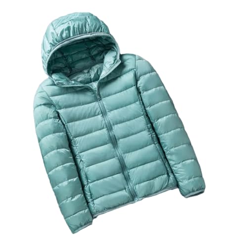 Yeuyyben Frauen Ultra Licht Daunenjacken Mit Kapuze Weiße Ente Daunenjacken Mäntel Damen Parka Reißverschluss Slim Warm Mantel Plus Größe, Licht EN8, 46 von Yeuyyben