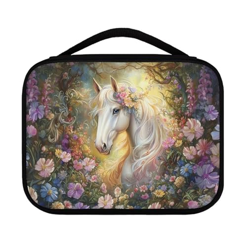 Yexignaon Bibeltasche für Mädchen, tragbare Bibeltragetasche und Etui für Teenager, Mädchen, Bibelzubehör-Set, mittlere Größe, pferd von Yexignaon