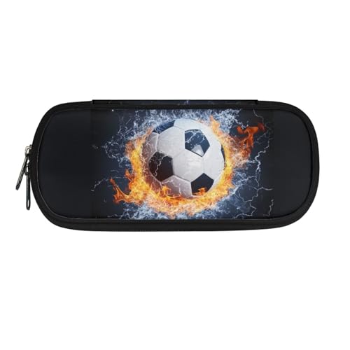 Yexignaon Federmäppchen für Kinder, Stiftebox für Jungen, großes Fassungsvermögen, Stifteetui mit glattem Reißverschluss, Marker, Stiftetasche, fußball, Taschen-Organizer Yexignaon Federmäppchen für Kinder, Stiftebox für Jungen, großes Fassungsvermögen, Stifteetui mit glattem Reißverschluss, Marker, Stiftetasche, fußball, Taschen-Organizer von Yexignaon