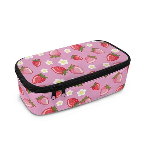 Yexignaon Federmäppchen für Kinder, große Bleistift-Aufbewahrungsboxen, Schreibwaren, Stifte-Tasche mit Reißverschluss, für Grundschule, erdbeere, Taschen-Organizer Yexignaon Federmäppchen für Kinder, große Bleistift-Aufbewahrungsboxen, Schreibwaren, Stifte-Tasche mit Reißverschluss, für Grundschule, erdbeere, Taschen-Organizer von Yexignaon