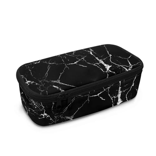 Yexignaon Federmäppchen für Kinder, großes Fassungsvermögen, Stifteetui mit Reißverschluss, wiederverwendbare Schreibwaren-Aufbewahrungsbox für die Schule, Schwarz , Taschen-Organizer von Yexignaon