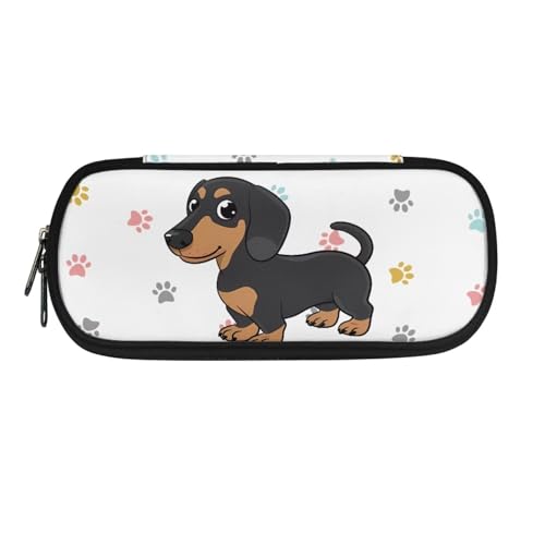 Yexignaon Federmäppchen für Mädchen, Federmäppchen mit Ständer, leicht, Schreibtisch-Aufbewahrungsbox, Stifthalter, Make-up-Pinsel-Organizer, Dackel, Taschen-Organizer von Yexignaon