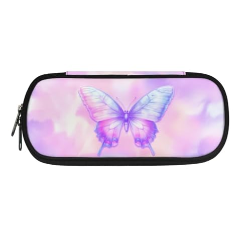 Yexignaon Federmäppchen für Mädchen, Federmäppchen mit Ständer, leicht, Schreibtisch-Aufbewahrungsbox, Stifthalter, Make-up-Pinsel-Organizer, schmetterling, Taschen-Organizer von Yexignaon