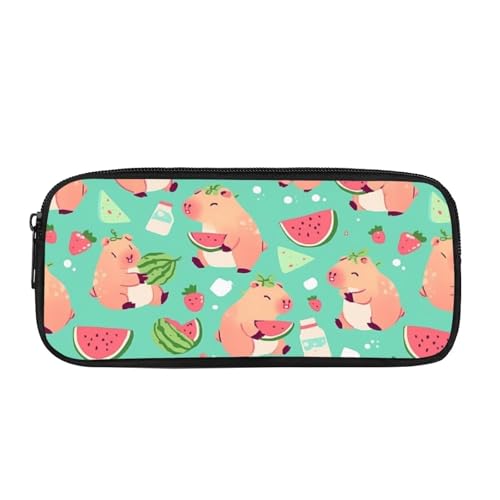 Yexignaon Federmäppchen für Mädchen, Grundschule, Stiftehalter mit Reißverschluss, harte Stifteboxen, Schreibwaren-Aufbewahrungsbox, Capybara, Taschen-Organizer von Yexignaon