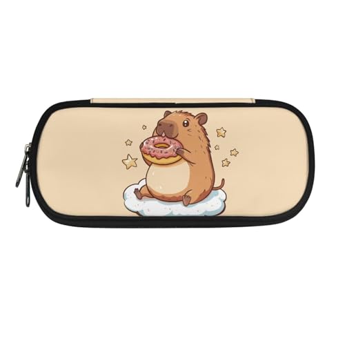 Yexignaon Federmäppchen für Mädchen, große Kapazität, Schreibwaren, Stifte-Tasche mit Ständer, Bleistifte, Partytütenfüller für Kinder, Capybara, Taschen-Organizer von Yexignaon