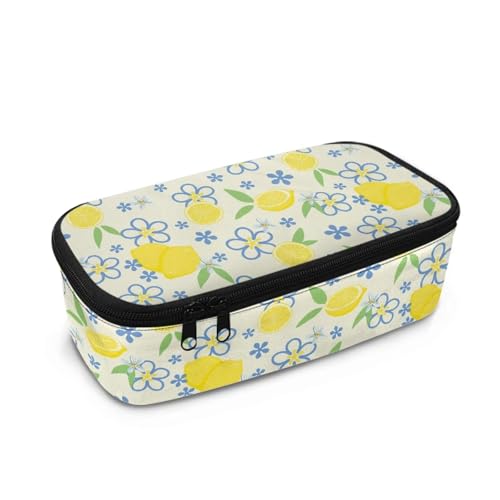 Yexignaon Federmäppchen mit großer Kapazität, Federmäppchen für Kinder, wiederverwendbare Partytütenfüller für Kinder, Buntstifte, Blumen-Zitrone, Taschen-Organizer von Yexignaon
