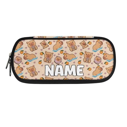 Yexignaon Schreibwarenbox für Schule Mädchen Federmäppchen Große Kapazität Stifteetui mit Ständer Wiederverwendbare Bleistifttasche Schulbedarf, Capybara personalisierbar, Taschen-Organizer von Yexignaon