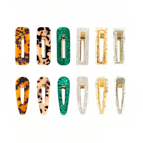Yexueer 12 Packungen Acrylharz-Haarspangen-Set, hohl, geometrische Krokodil-Haarspangen, Haarnadeln, niedliche Haarspangen, Bobby-Pins, süße Kopfbedeckung, Haarschmuck für Frauen und Mädchen Yexueer 12 Packungen Acrylharz-Haarspangen-Set, hohl, geometrische Krokodil-Haarspangen, Haarnadeln, niedliche Haarspangen, Bobby-Pins, süße Kopfbedeckung, Haarschmuck für Frauen und Mädchen von Yexueer