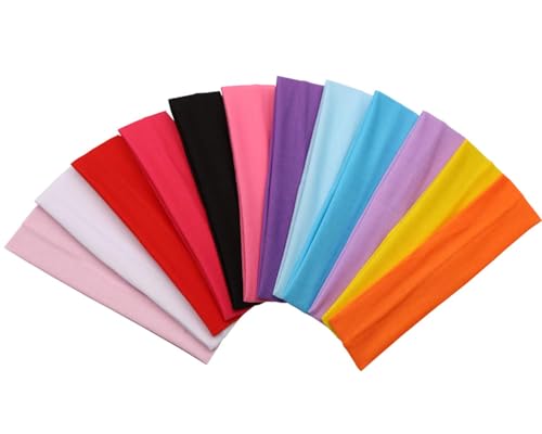 Yexueer 12 Packungen weiche, dehnbare elastische Stirnbänder – Schönheitskopfwickel und Haarschmuck für Damen und Mädchen Yexueer 12 Packungen weiche, dehnbare elastische Stirnbänder – Schönheitskopfwickel und Haarschmuck für Damen und Mädchen von Yexueer