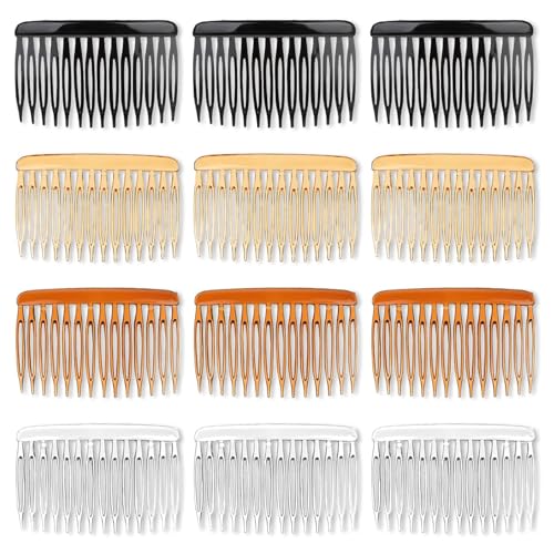 Yexueer 12 Stück Seitenkämme French Twist 14 Zähne Dekorative Haar-Accessoires Vintage Stil Clips Pins Kunststoff Fein Styling Kamm für Frauen Braut Lange lockige Haare Yexueer 12 Stück Seitenkämme French Twist 14 Zähne Dekorative Haar-Accessoires Vintage Stil Clips Pins Kunststoff Fein Styling Kamm für Frauen Braut Lange lockige Haare von Yexueer