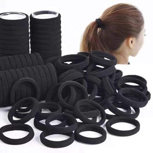 Yexueer 200 schwarze Haarbänder für Frauen und Mädchen, nahtlose dicke Haarbänder, keine Beschädigung Pferdeschwanz, elastische Baumwollbänder Yexueer 200 schwarze Haarbänder für Frauen und Mädchen, nahtlose dicke Haarbänder, keine Beschädigung Pferdeschwanz, elastische Baumwollbänder von Yexueer