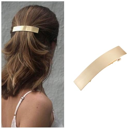 Yexueer Geometrische Streifen-Haarspange, rechteckige Metall-Haarspange, goldfarbener dicker Kopfband-Clip, übertriebene Stirnband-Dekoration, Haarschmuck geeignet für Frauen und Mädchen Yexueer Geometrische Streifen-Haarspange, rechteckige Metall-Haarspange, goldfarbener dicker Kopfband-Clip, übertriebene Stirnband-Dekoration, Haarschmuck geeignet für Frauen und Mädchen von Yexueer