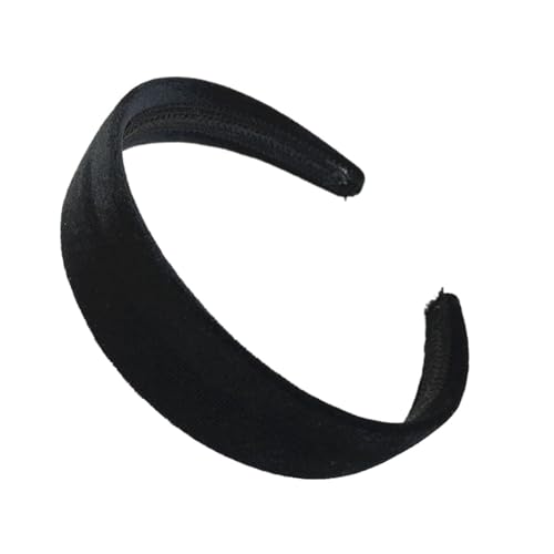 Yexueer Samt-Haarbänder für Damen und Mädchen, modisch, rutschfest, einfarbig, für Cosplay, Halloween, Haarschmuck (Schwarz, Einheitsgröße) von Yexueer