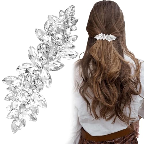 Yezhenfu Exquisite Strass Haarspangen Damen Silber Braut Haarschmuck Funkelnde Kristall Fancy Blume Geeignet für Hochzeit Braut Langhaar Yezhenfu Exquisite Strass Haarspangen Damen Silber Braut Haarschmuck Funkelnde Kristall Fancy Blume Geeignet für Hochzeit Braut Langhaar von Yezhenfu