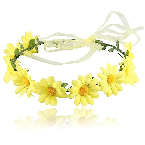 Blumen-Haarband für Damen, Hochzeitszeremonie, zartes Stirnband mit verstellbarem Band, Fotografie-Haarschmuck, Blumen-Haarband für Mädchen, Blumen-Haarband für Frauen, Mädchen, Blumen-Stirnband von Yfenglhiry