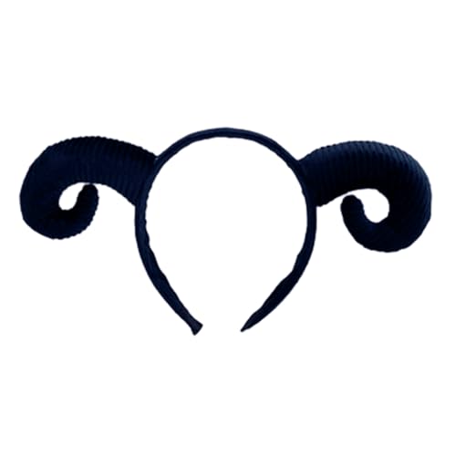 Bühnenschaf Ziegenhaar Hoop Tier Horn Kopfschmuck Cartoon Tier Stirnband Anti-Rutsch-Tier-Kopfschmuck Cosplay Haarband von Yfenglhiry