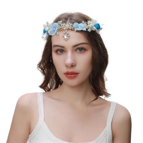 Cosplay-Blume mit Anhänger, Dekoration, ethnisches Stirnband für Braut, Stirnband für Hochzeit, Party, Blume, Blume, Erwachsene, Blumen-Stirnband von Yfenglhiry